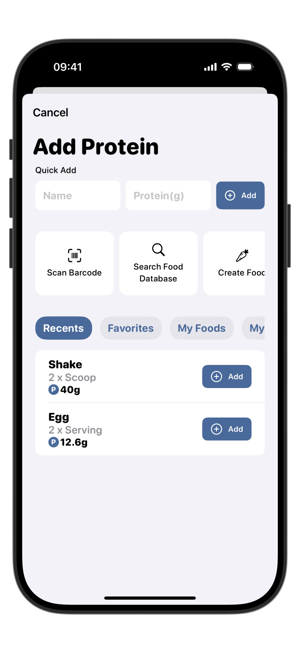 Scan, Search & Add Protein